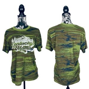 5 for $25 Shop Local KY Kentucky mama short sleeve camo top size medium